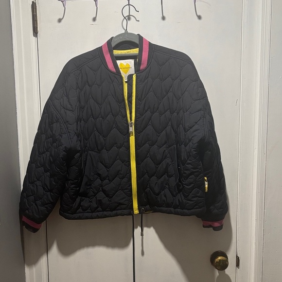 KERRI ROSENTHAL heart puffer bomber jacket